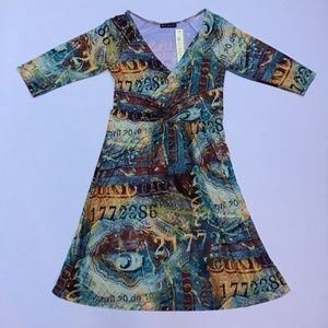 Colorful flowing comfy print dress